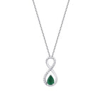 0.37 ct. Diamant Smaragd Halskette