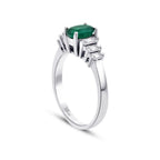 1.16 ct. Diamant Baguette Smaragd Ring