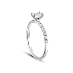 0.42 ct. Diamant Smaragd Schliff Ring
