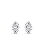 0.10 ct. Diamant Effekt Baguette Tropfen Ohrringe