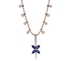 0.59 ct. Diamant Saphir Halskette