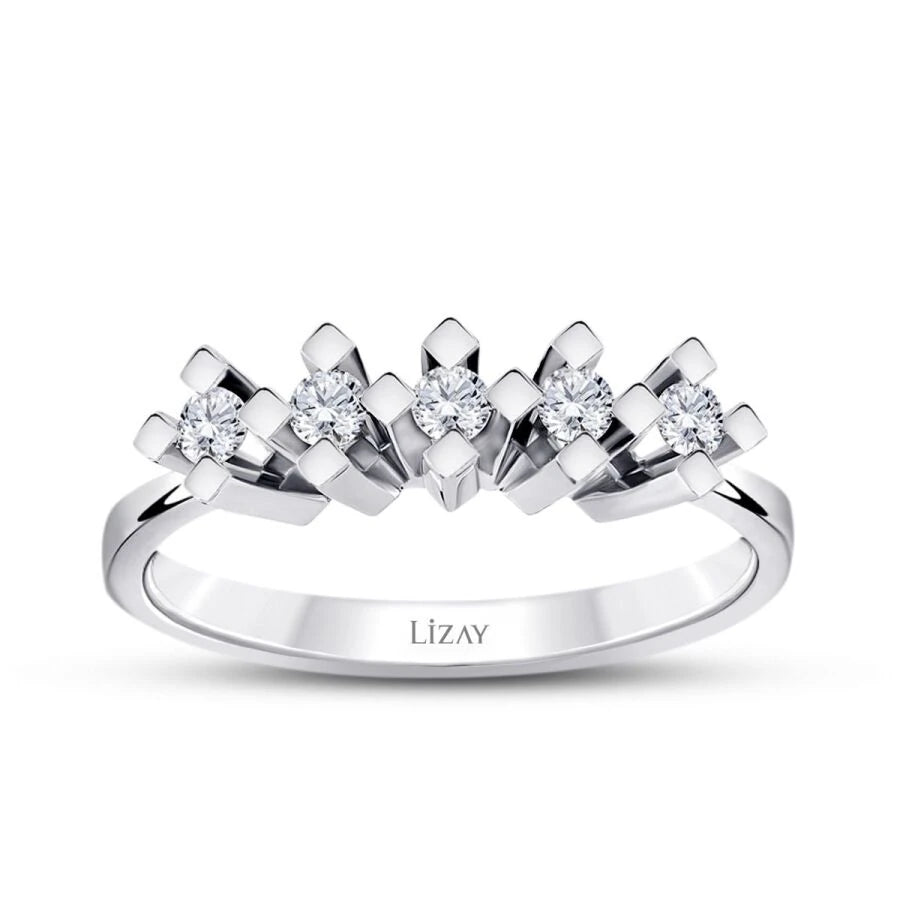 0.20 ct. Diamant Fünf-Stein Ring