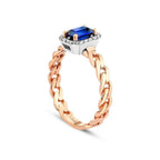 0.92 ct. Diamant Saphir Ring