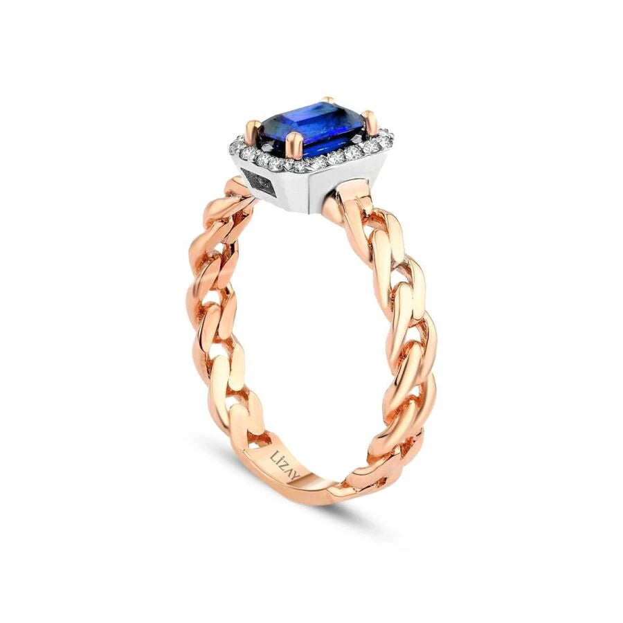 0.92 ct. Diamant Saphir Ring