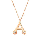 0.04 ct. Diamant A-Buchstabe Halskette