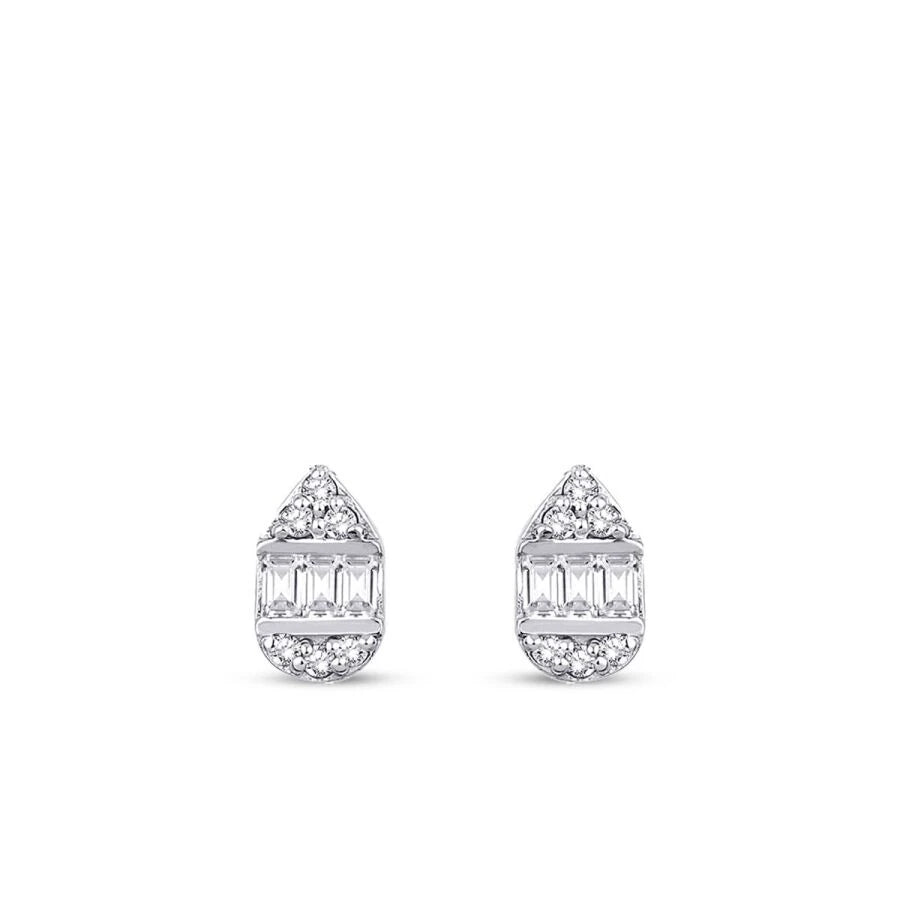 0.19 ct. Diamant Baguette Ohrringe
