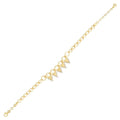 Gold Armband mit Stein in Dreiecksform