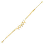 Gold Armband mit Stein in Dreiecksform