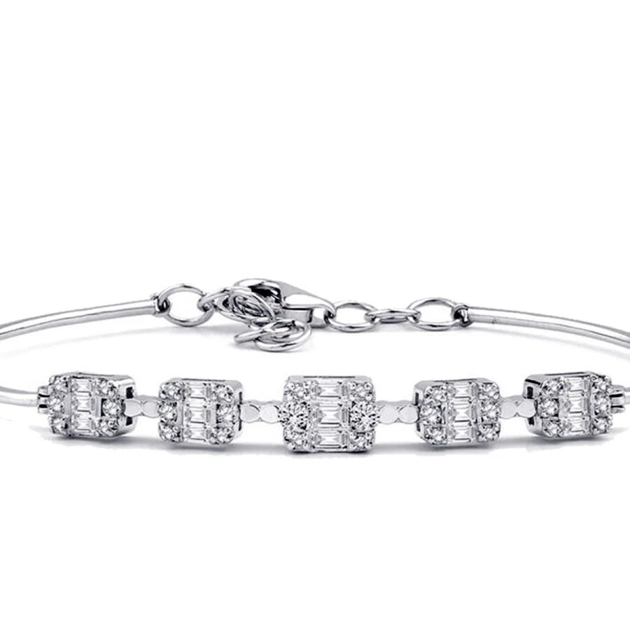 0.60 ct. Diamant Baguette Armreif