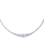 Gold Baguette Halskette in Reihe