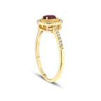 0.41 ct. Diamant Rubin Ring