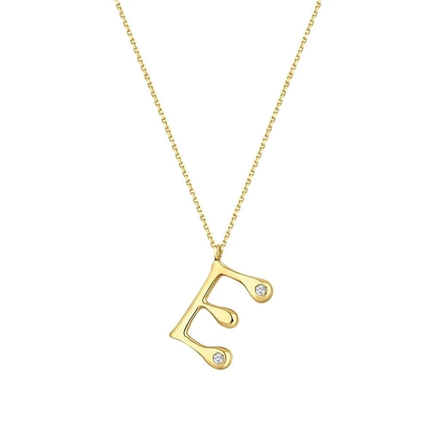 0.04 ct. Diamant E-Buchstabe Halskette