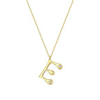 0.04 ct. Diamant E-Buchstabe Halskette