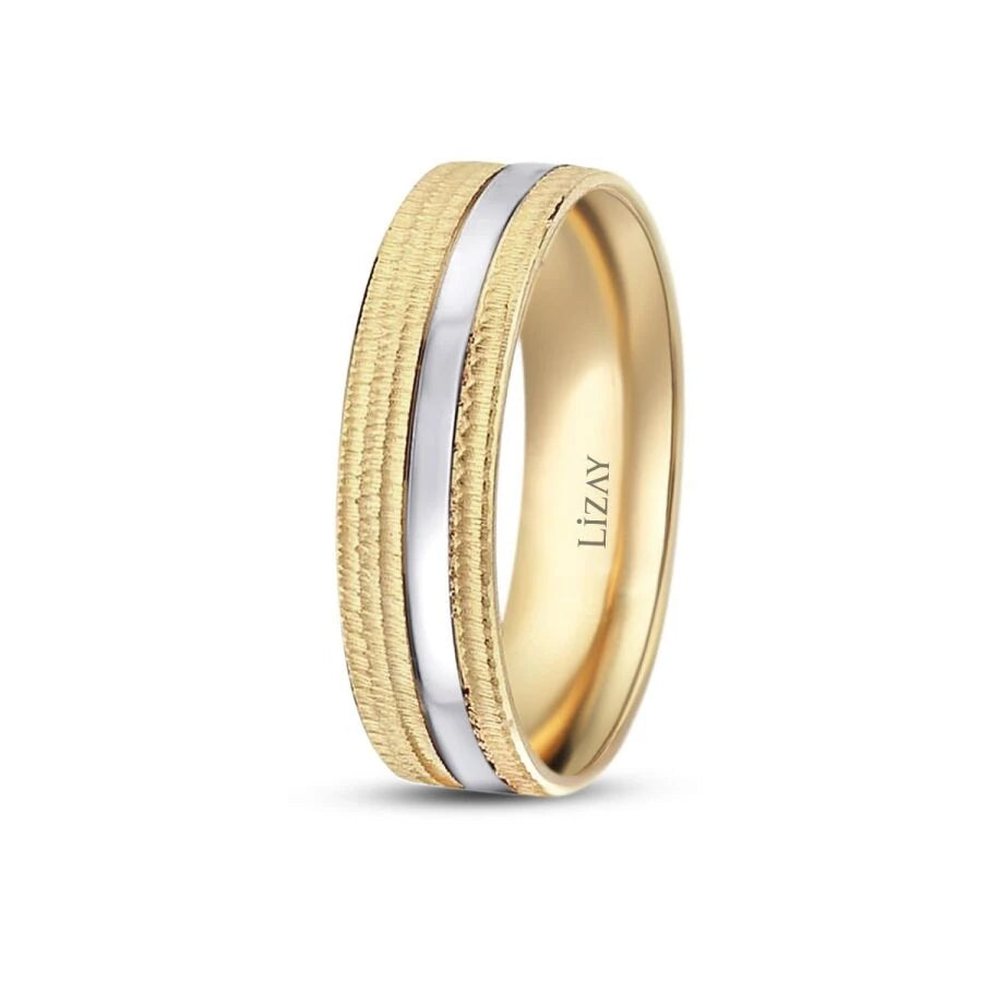 Gold Gemusterter Ehering