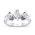 0.16 ct. Diamant Effekt Tria Ringe