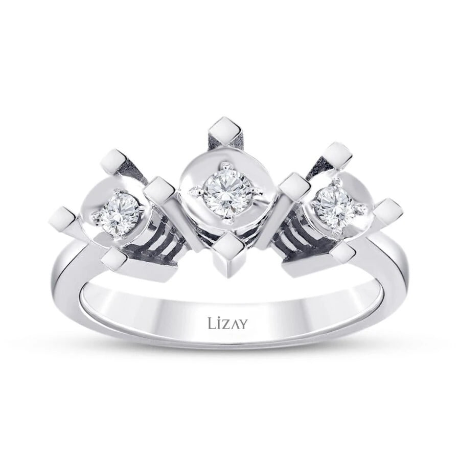 0.16 ct. Diamant Effekt Tria Ringe