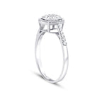 0.21 ct. Diamant Effekt Stein Ring