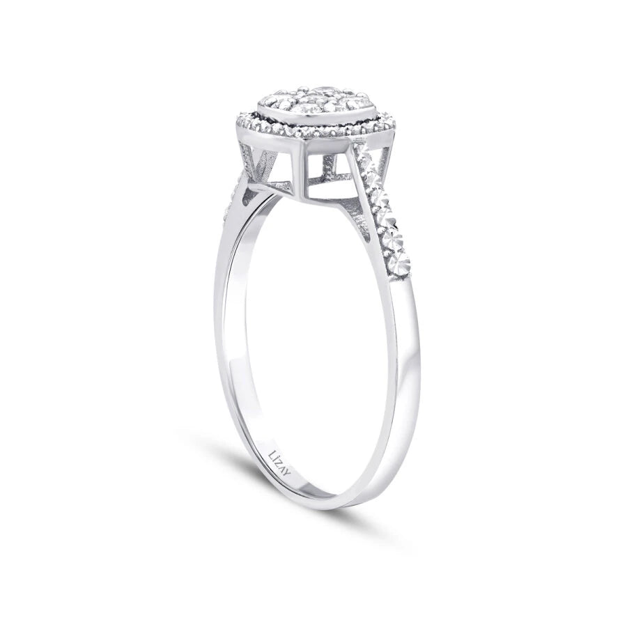 0.21 ct. Diamant Effekt Stein Ring
