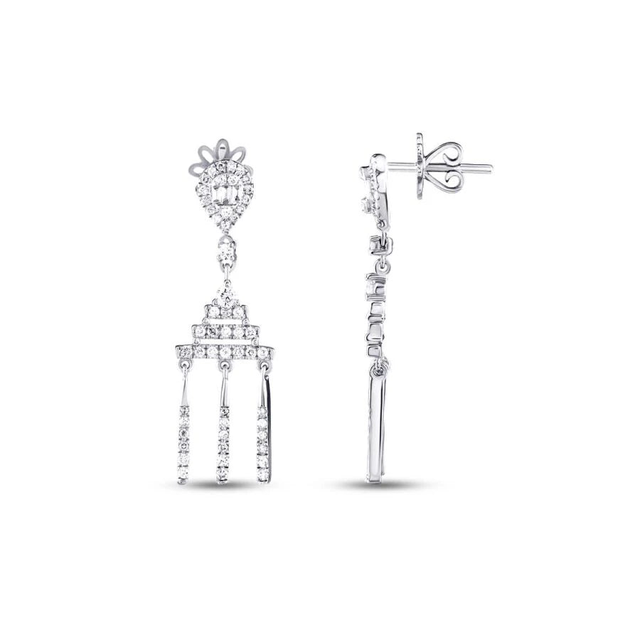 0.68 ct. Diamant Baguette Ohrringe