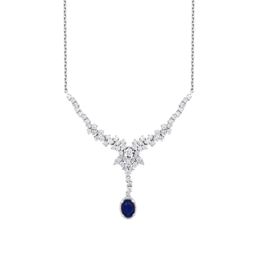 2.05 ct. Diamant Saphir Halskette