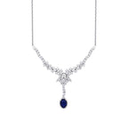 2.05 ct. Diamant Saphir Halskette