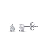 0.14 ct. Diamant Baguette Tropfen Ohrringe
