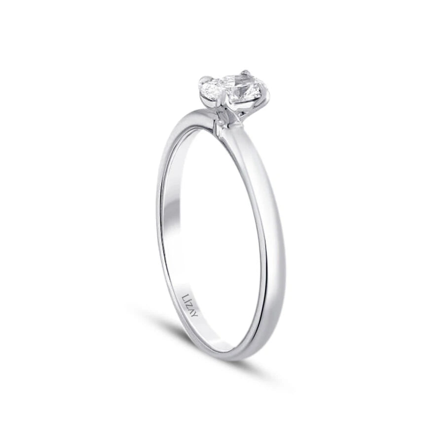 0.20 ct. Diamant Ovale Solitär Verlobungsring