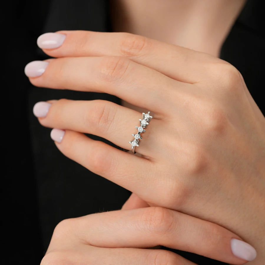 0.40 ct. Diamant Fünf-Stein Ring