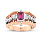 0.82 ct. Diamant Rubin Ring