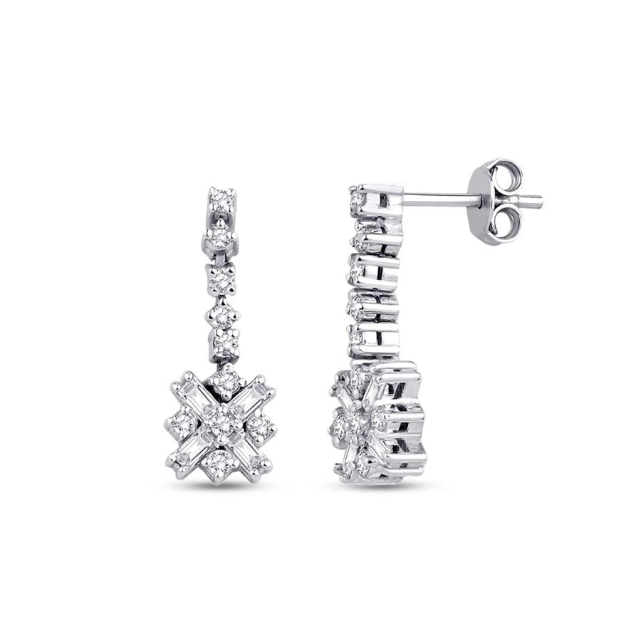0.35 ct. Diamant Baguette Ohrringe