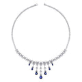 9.87 ct. Diamant Saphir Halskette