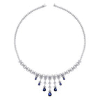 9.87 ct. Diamant Saphir Halskette