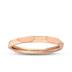 Gold Hexagon Moderner Ehering