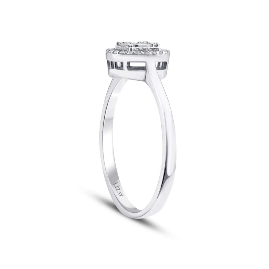0.17 ct. Diamant Baguette Ring