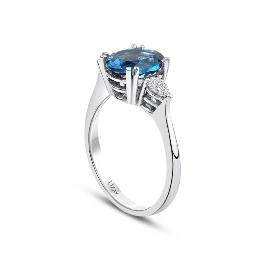 2.51 ct. Diamant Aquamarin Stein Ring