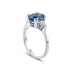 2.51 ct. Diamant Aquamarin Stein Ring