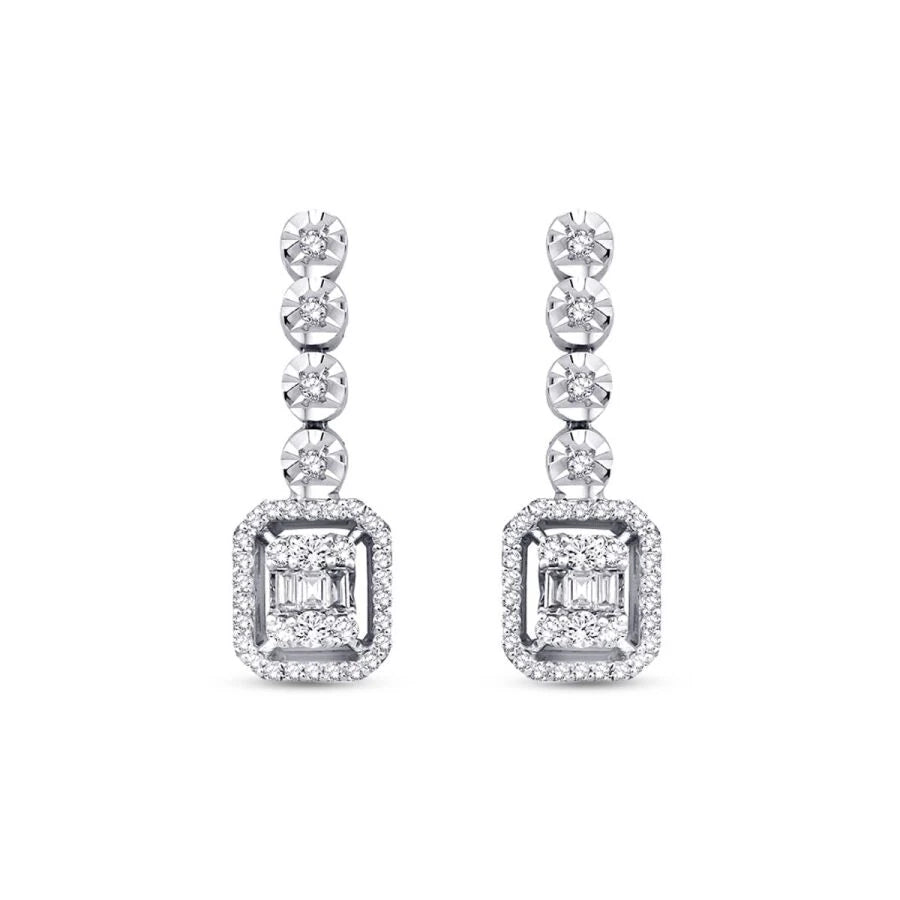 0.37 ct. Diamant Baguette Ohrringe