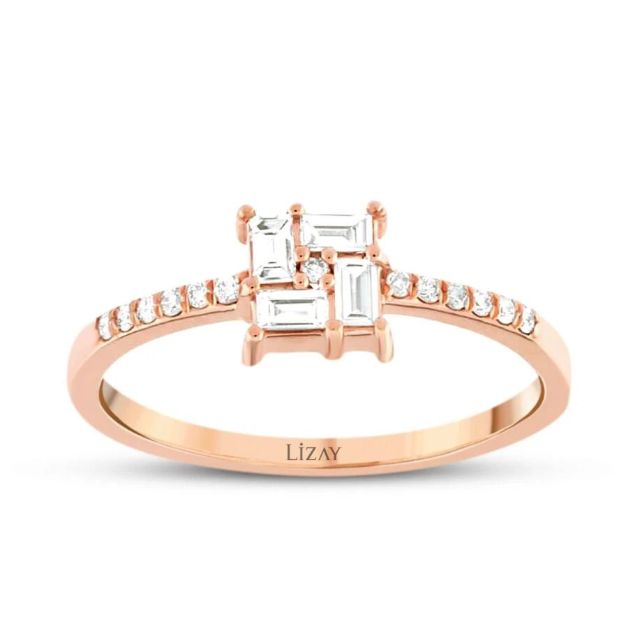 0.24 ct. Diamant Baguette Ring