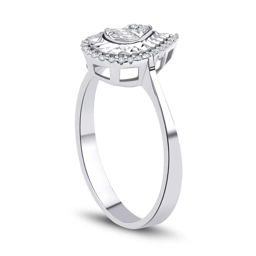 0.11 ct. Diamant Baguette Ring
