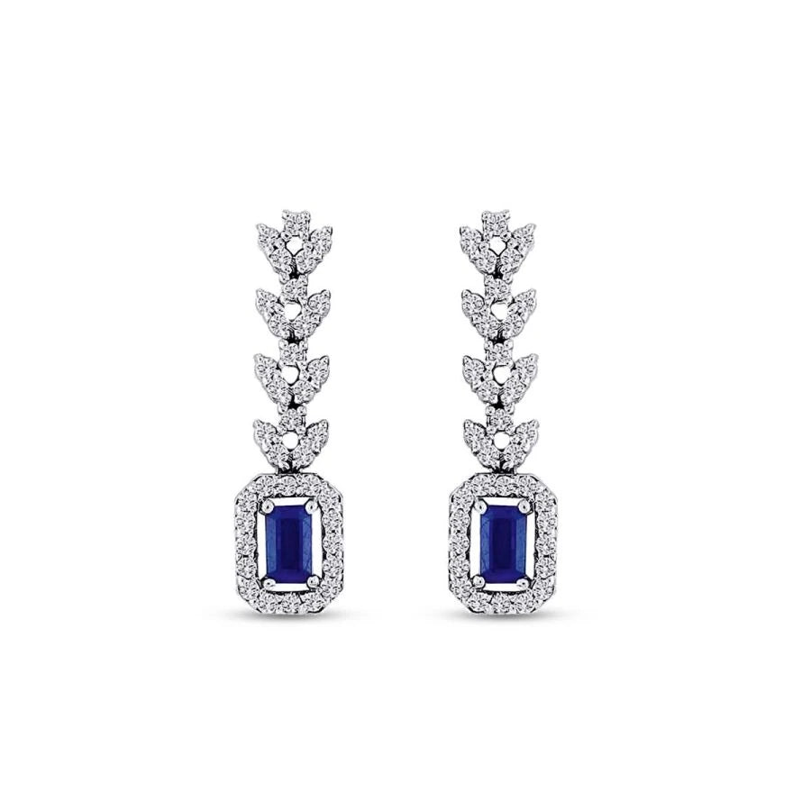 1.47 ct. Diamant Saphir Ohrringe