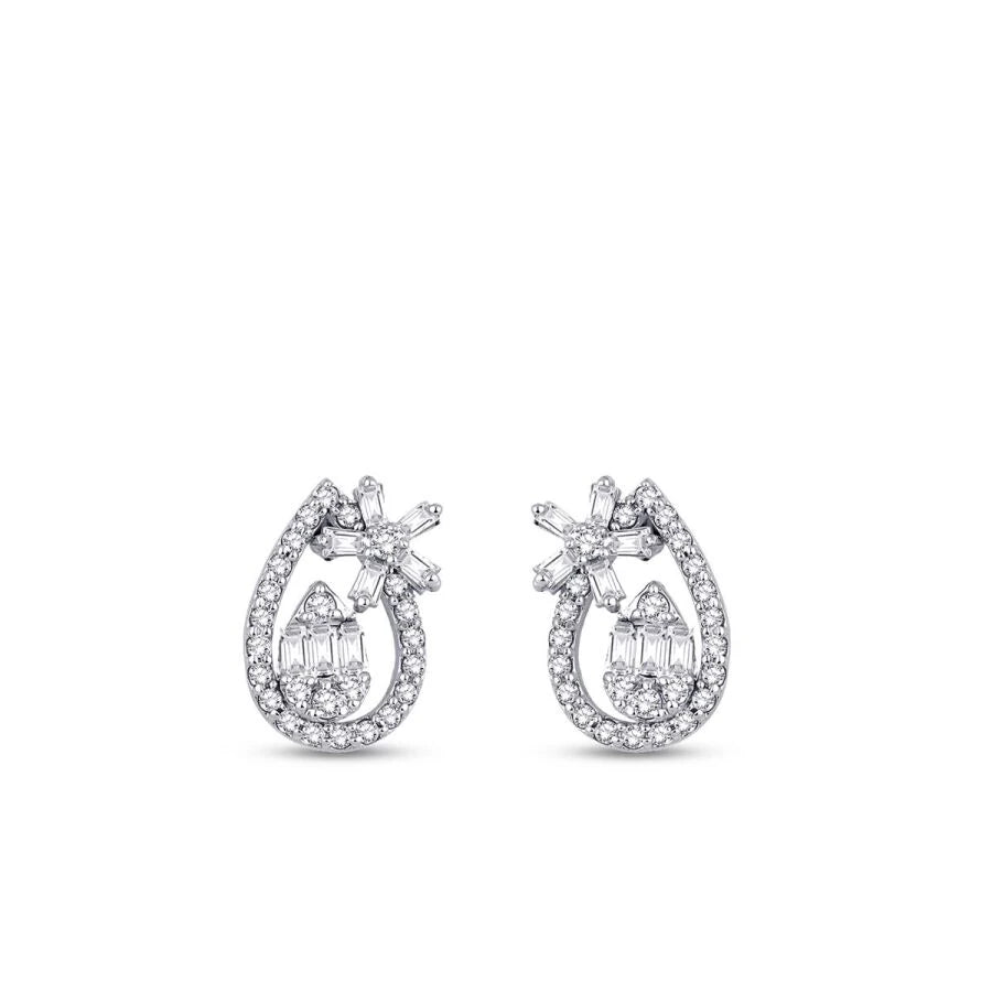 0.65 ct. Diamant Baguette Ohrringe
