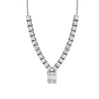 0.56 ct. Diamant Baguette Halskette