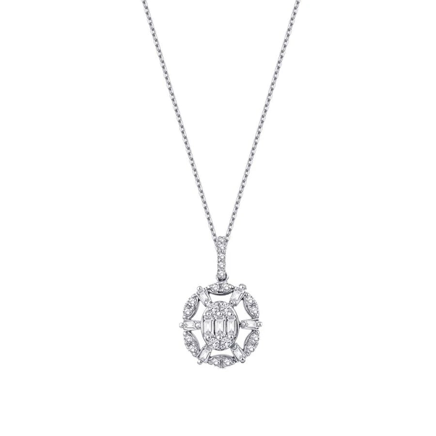 0.26 ct. Diamant Baguette Trend Halskette