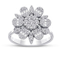 0.80 ct. Diamant Blumen Baguette Ring