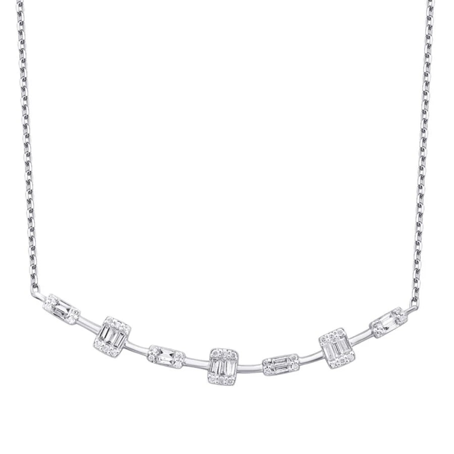 0.33 ct. Diamant Baguette Halskette