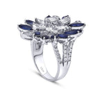 5.21 ct. Diamant Saphir Ring