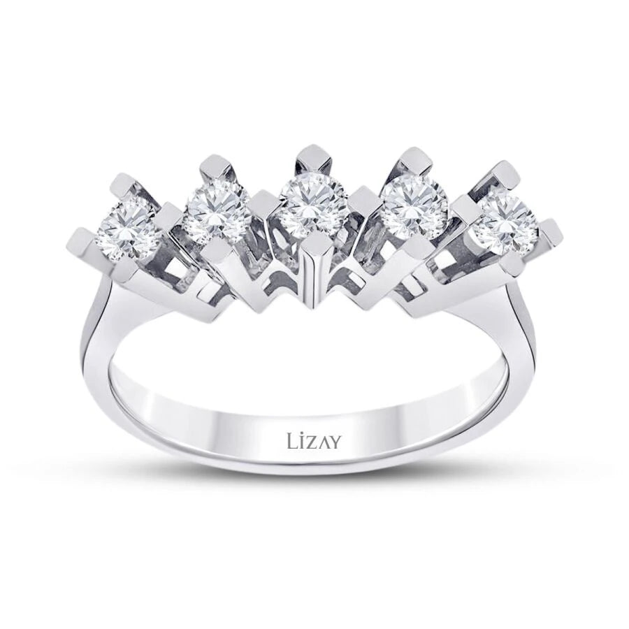 0.57 ct. Diamant Fünf-Stein Ring