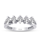 Gold Fünfsteinring mit Seitlichen Steinen