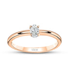 0.20 ct. Diamant Ovale Solitär Verlobungsring