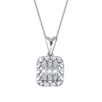 0.19 ct. Diamant Baguette Halskette